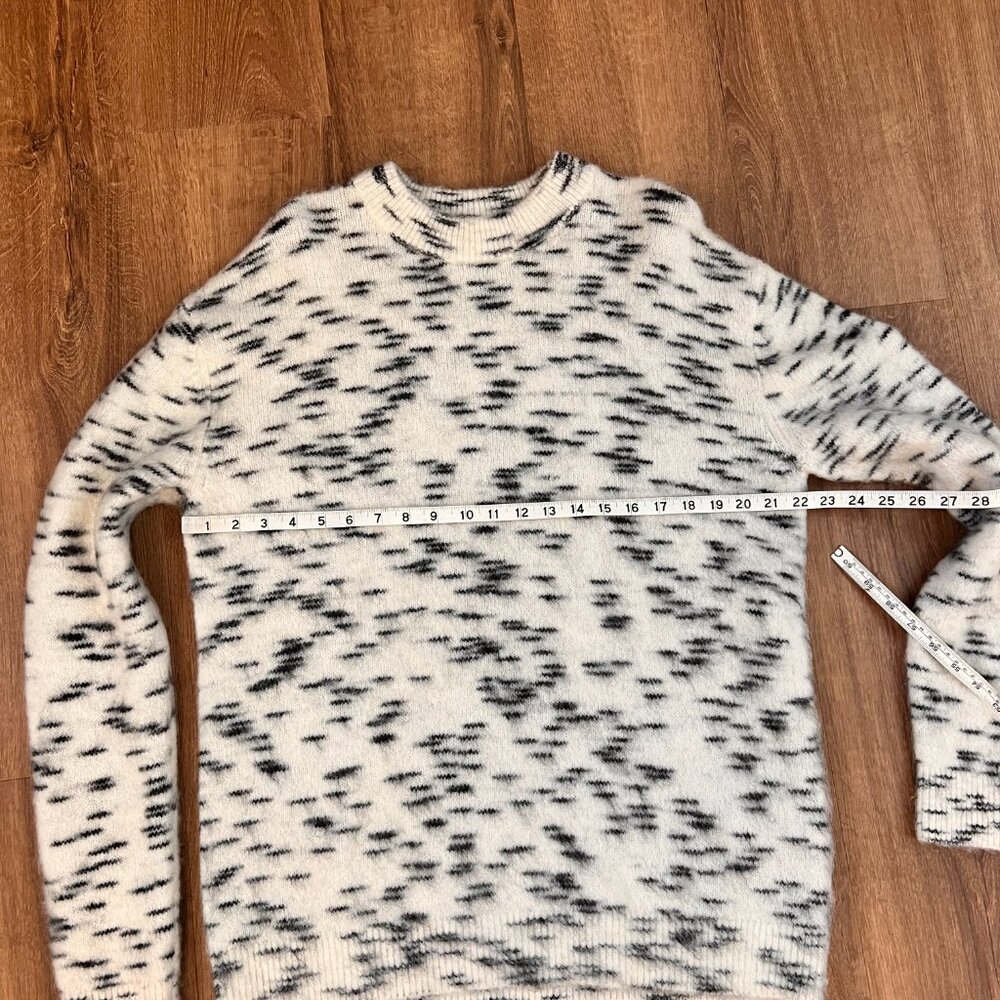 Acne Studios Black White Wool Mohair Blend Sweater Sz M - Picture 7 of 10